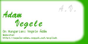 adam vegele business card